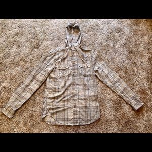 Decree Hooded Button Down Shirt - Men’s Small